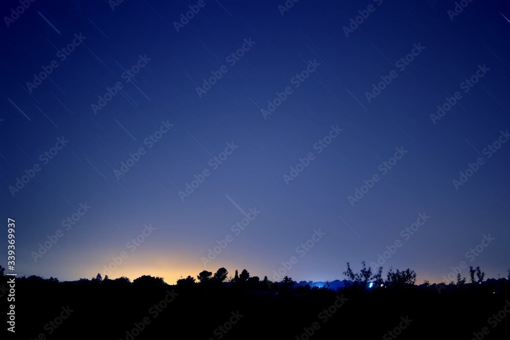 Beautiful cobalt blue sky at dusk