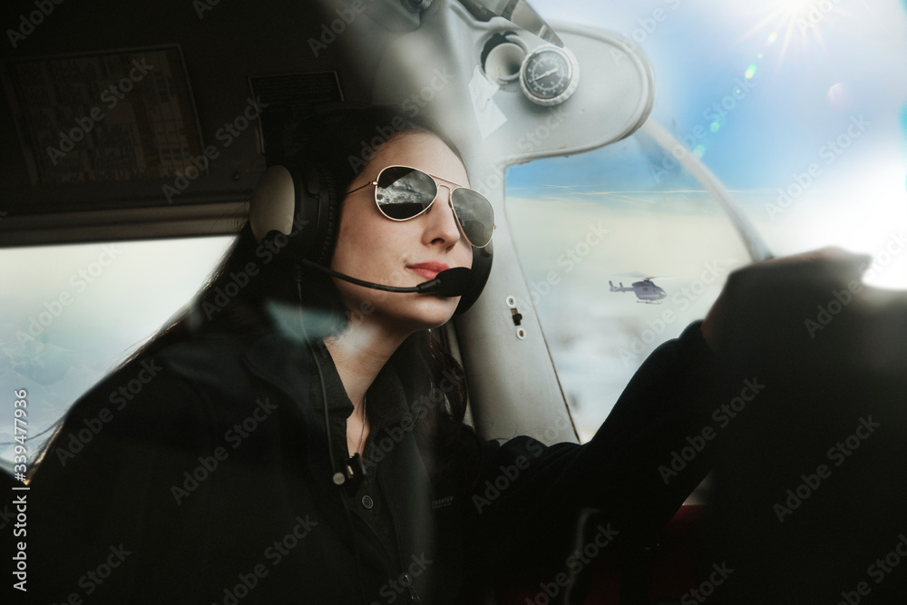 Professional female aviator