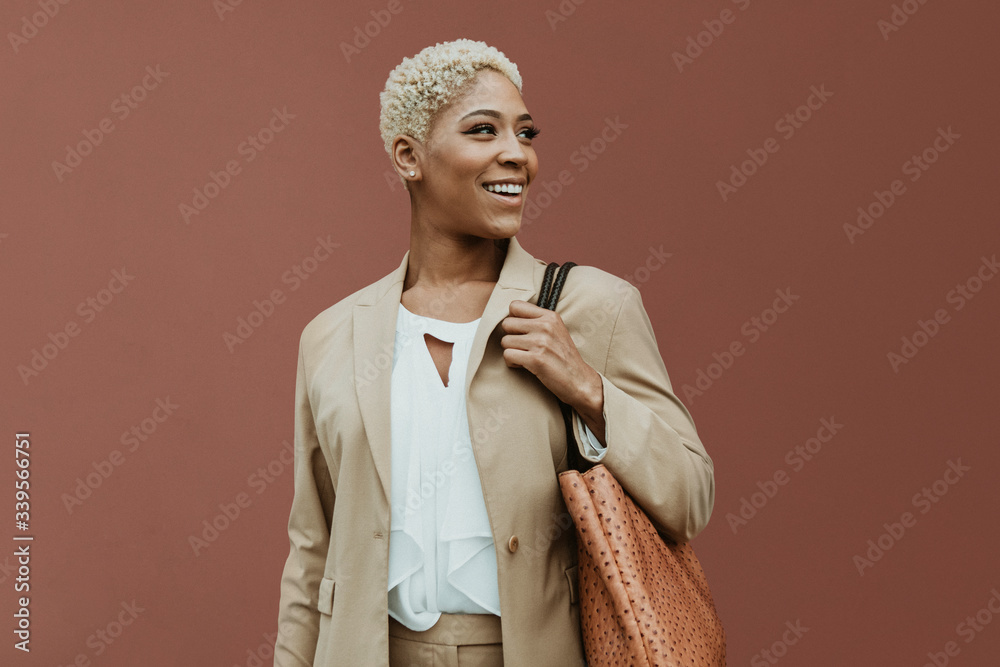 Stylish businesswoman on the street