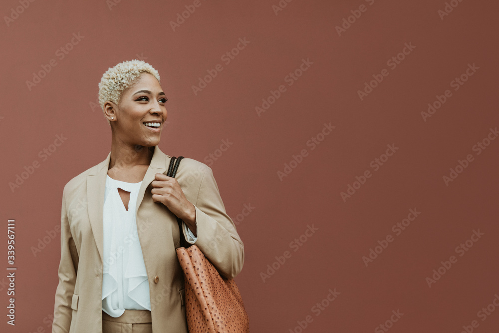 Stylish businesswoman on the street