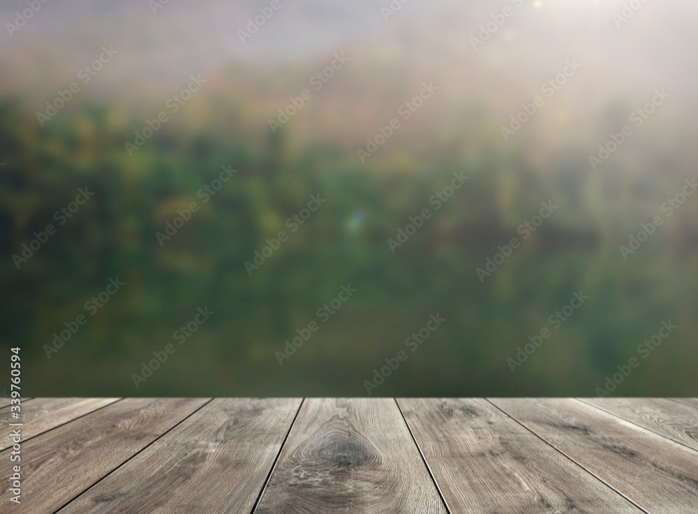 Wooden table product background