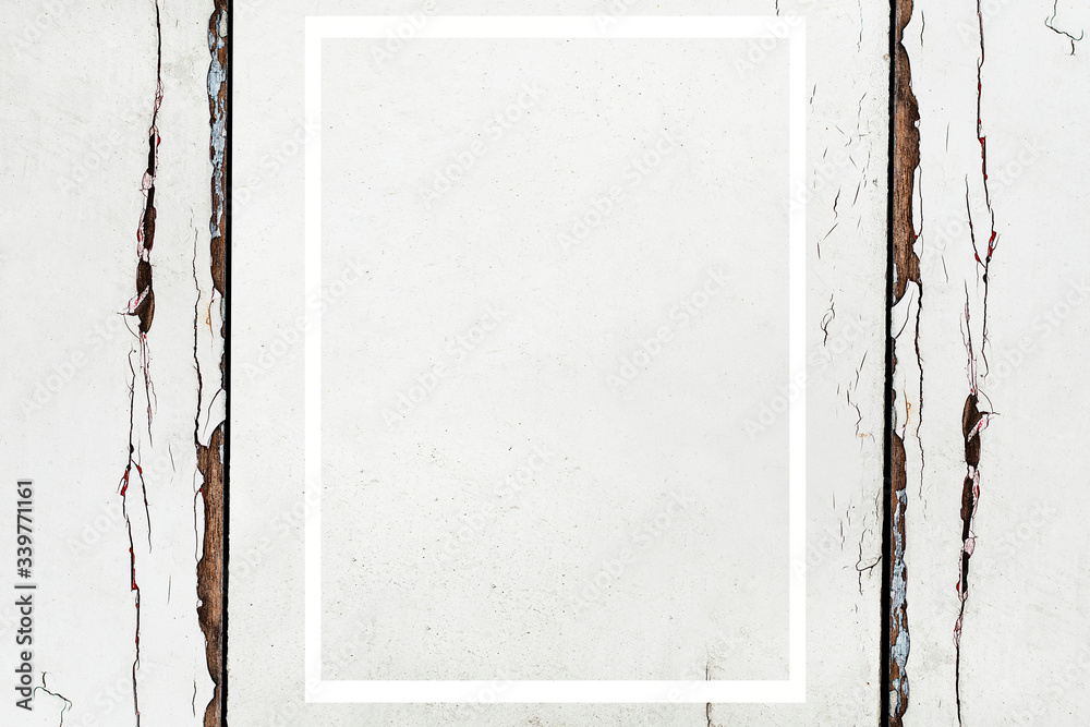 Old white wall mockup