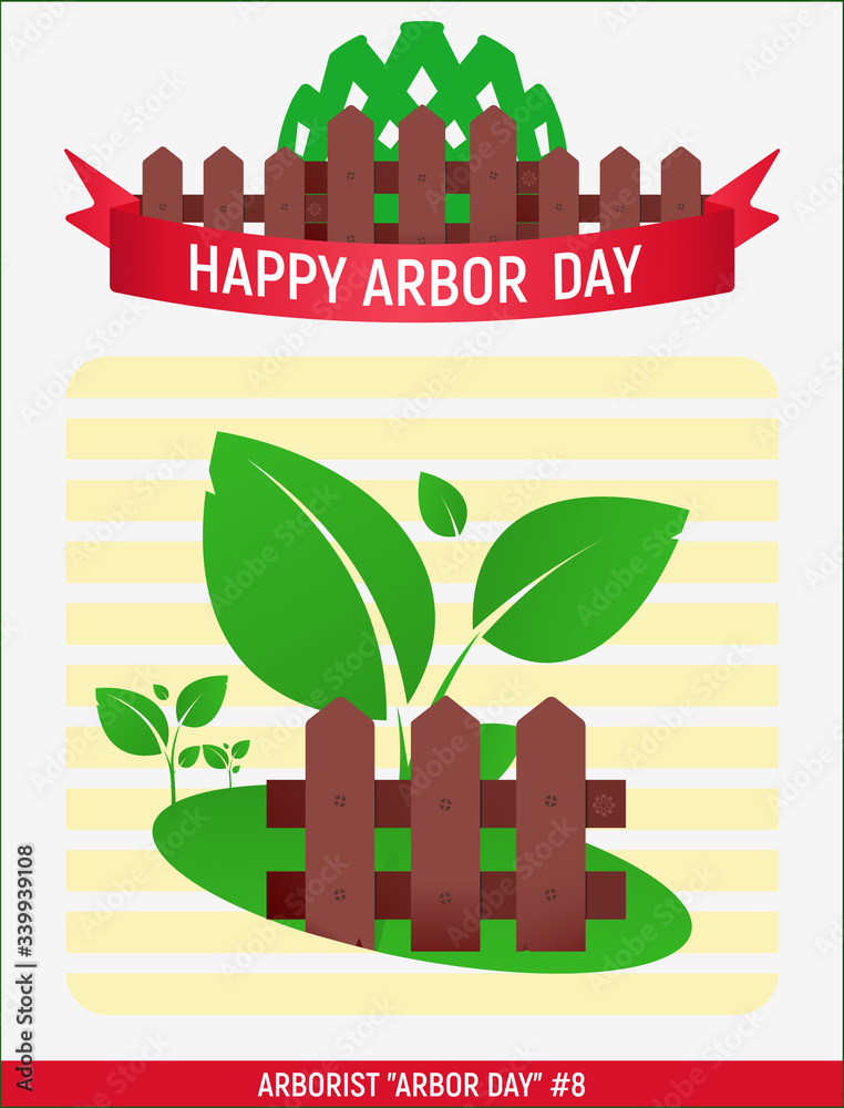 Vector. Arborist Arbor day #8