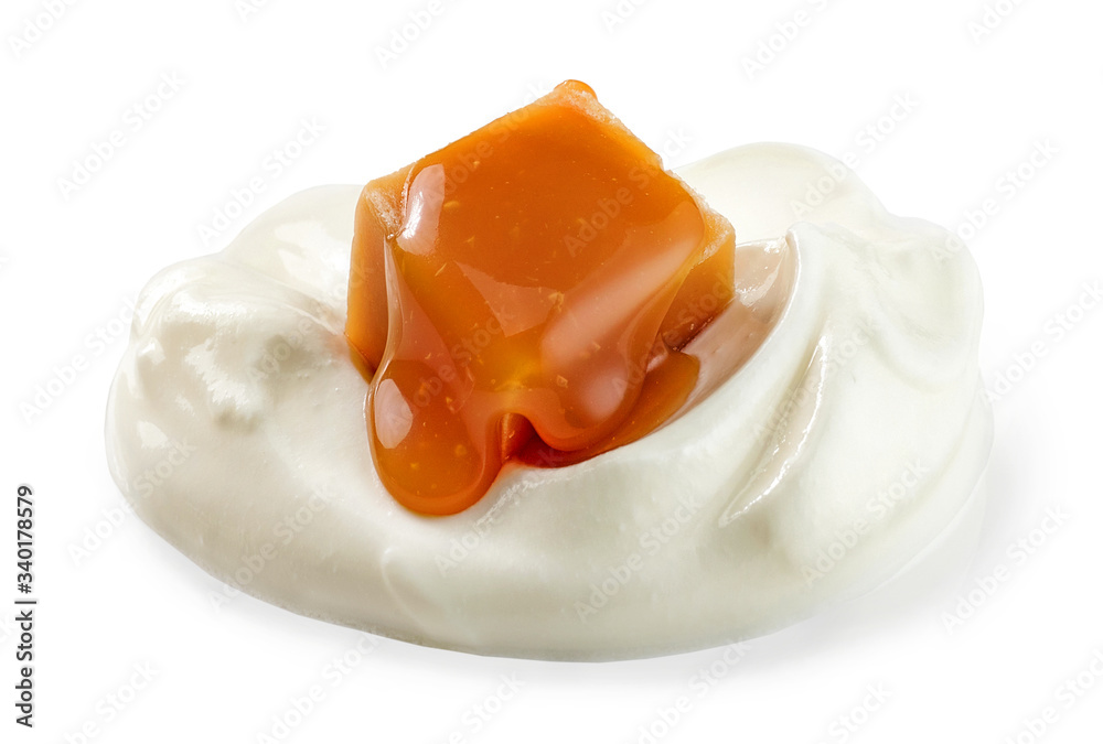 yogurt and caramel