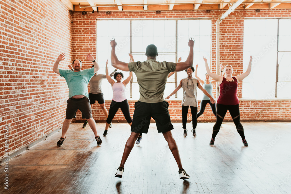 Fitness studio class session