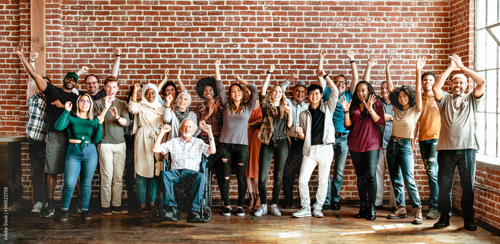 Cheerful group of people