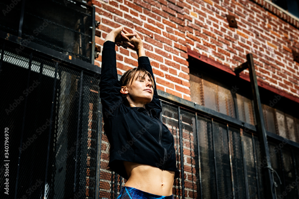 Woman working out outdoors