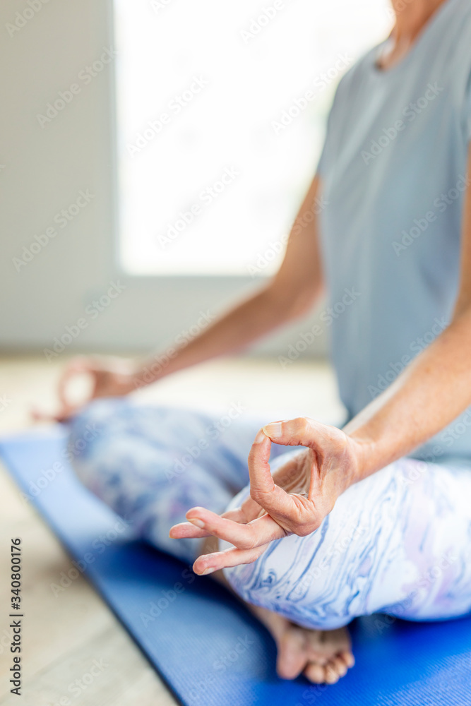 Yoga girl holding a pose