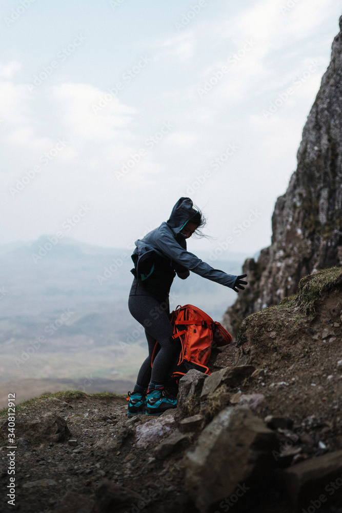 Quiraing的旅行者