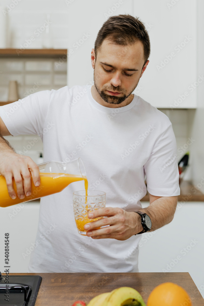 Healthy morning orange juice