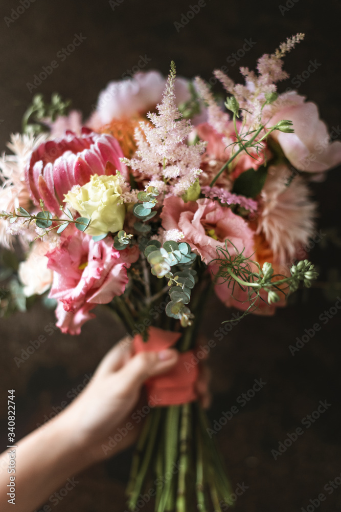 Pink flower bouquet