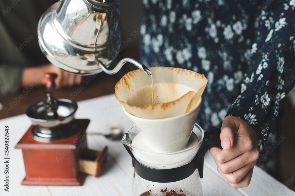 Making drip coffee