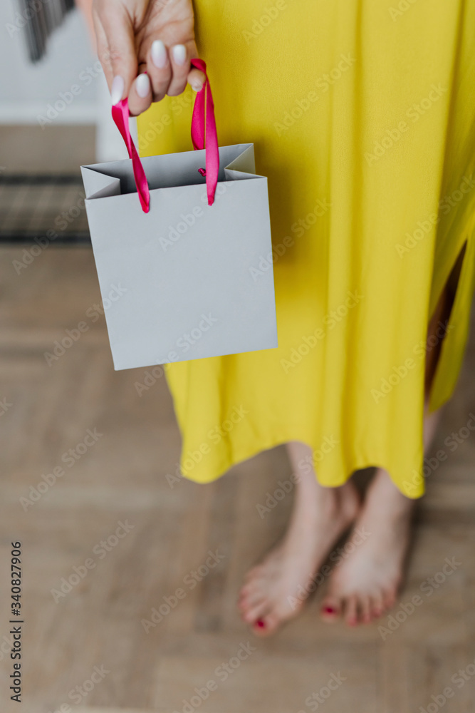 Woman holding a shopping bag