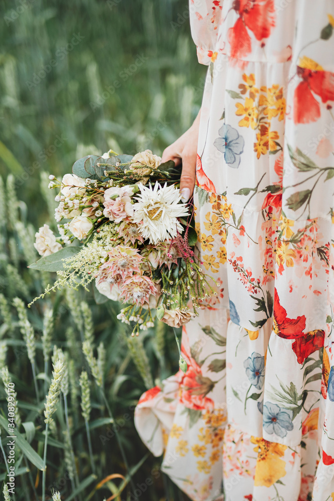 Woman in a summer field