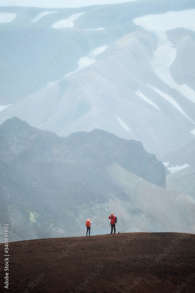 Traveler at Landmannalaugar