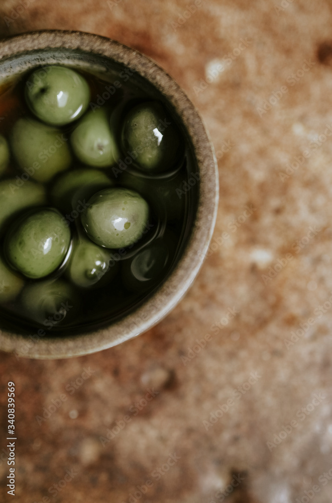 Bowl of fresh olives