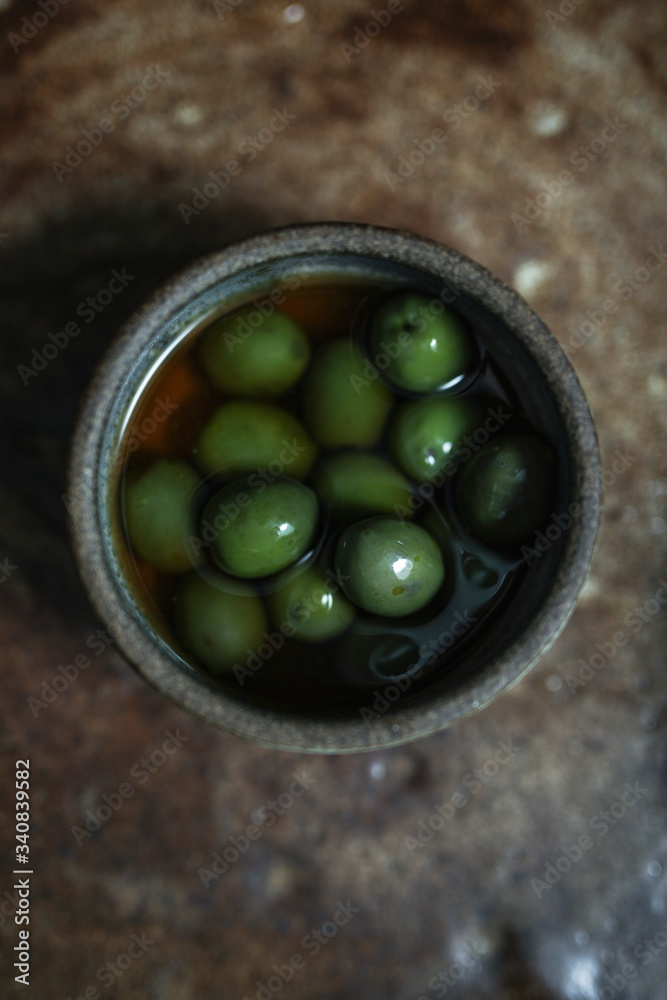 Bowl of fresh olives