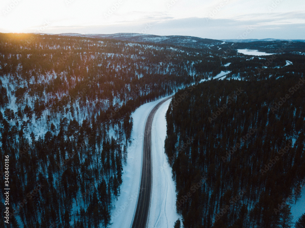 Lapland drone shot