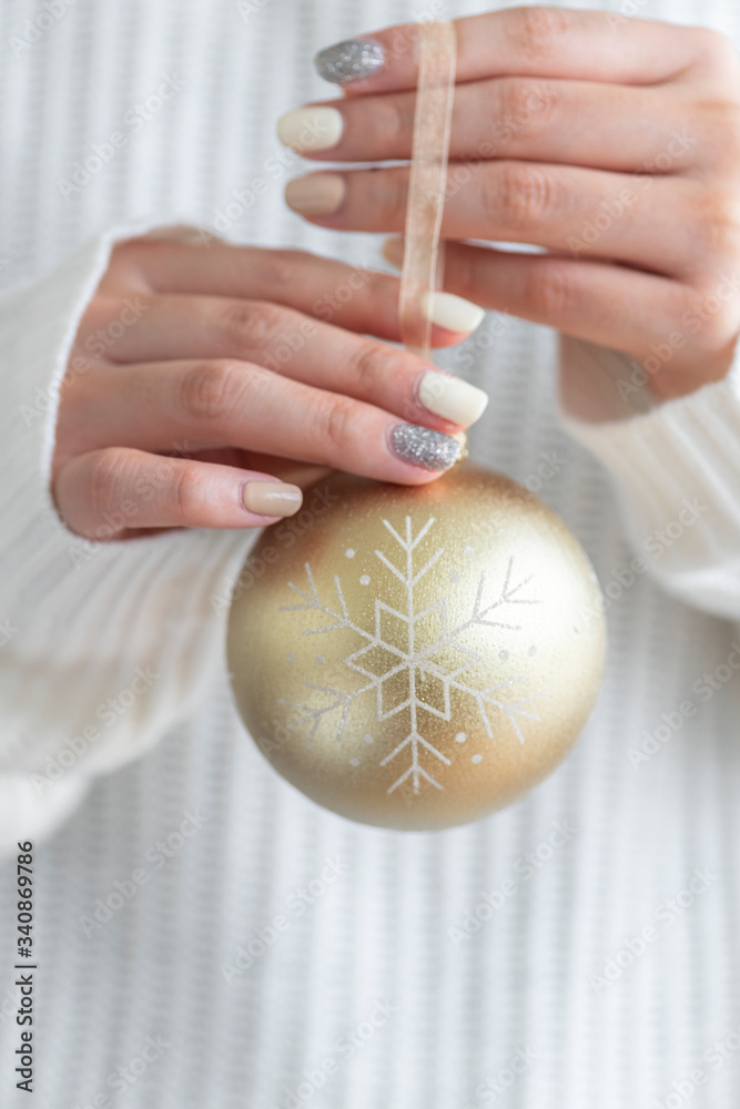 Golden Christmas ornament