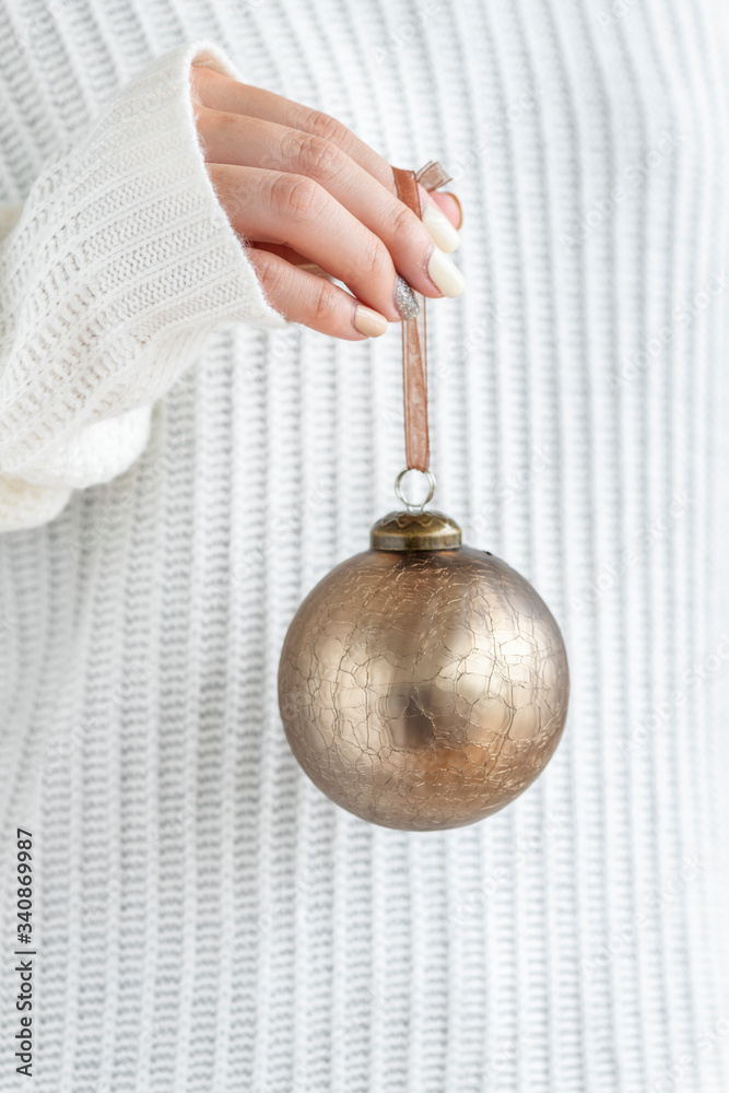 Golden Christmas ornament