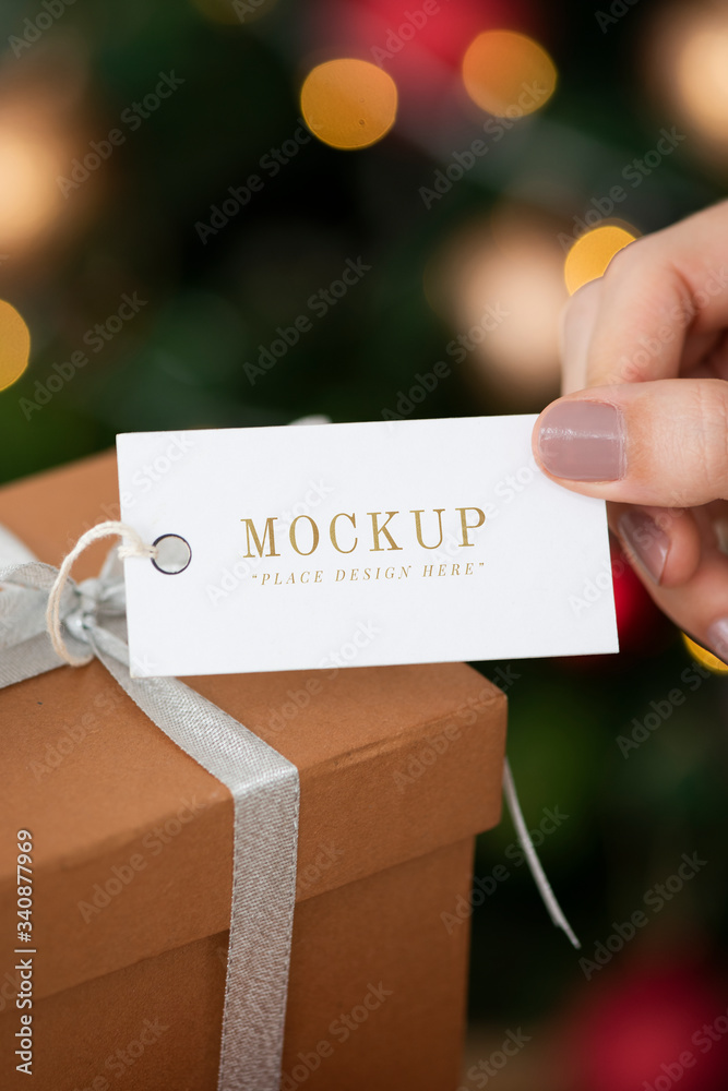 Christmas gift card mockup