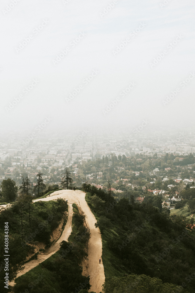 View of Los Angeles from the hills