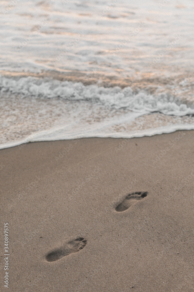 Footprint on the sand