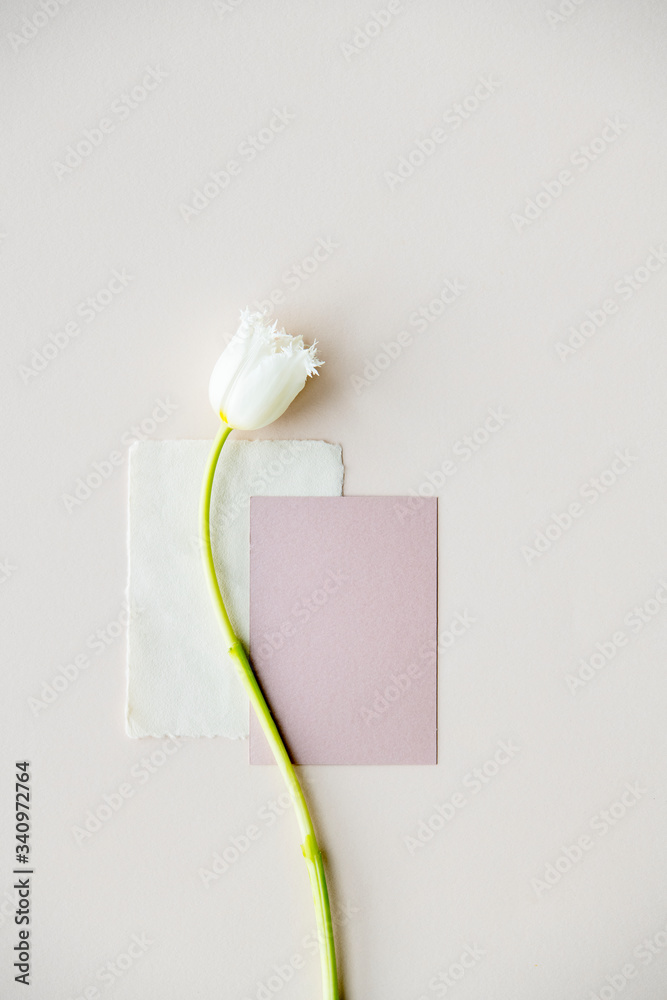 Flower with a card