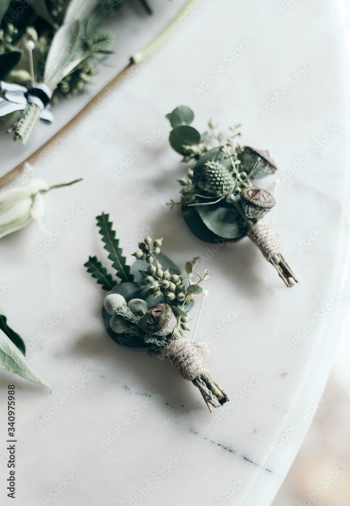 Tiny flower bouquets