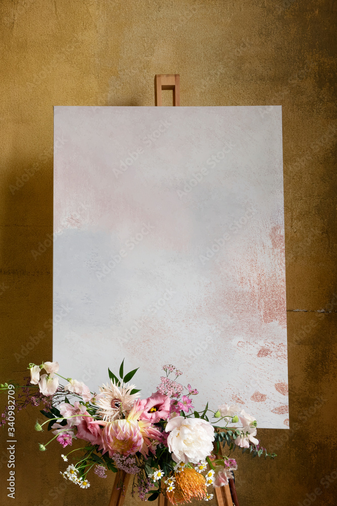 Pastel painted canvas