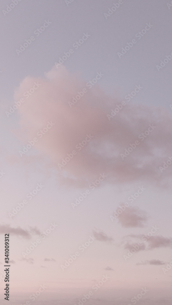 Pink clouds in the sky