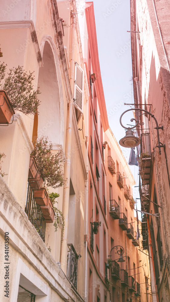 Cagliari alley in Sardinia