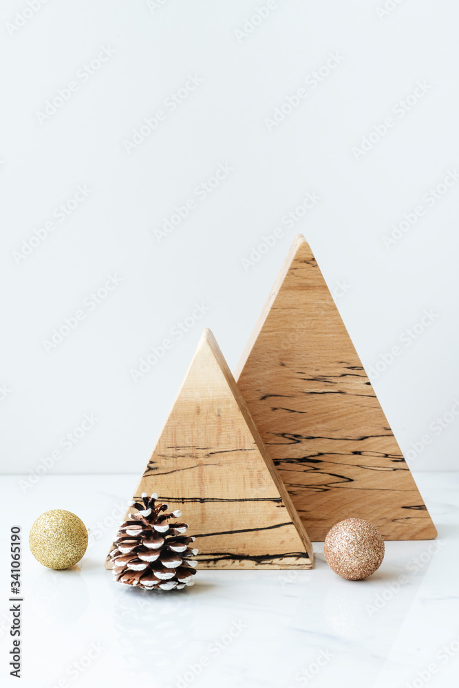 Minimal Christmas decoration at home