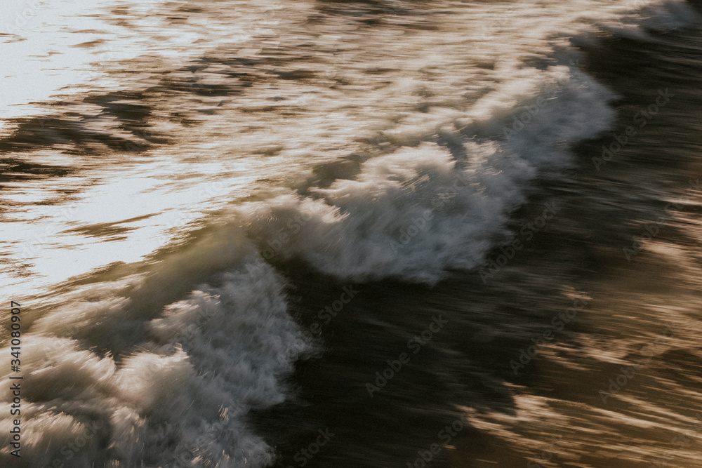 Crashing ocean waves textured background