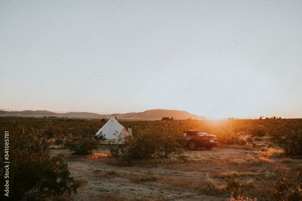 Glamping in the Californian desert