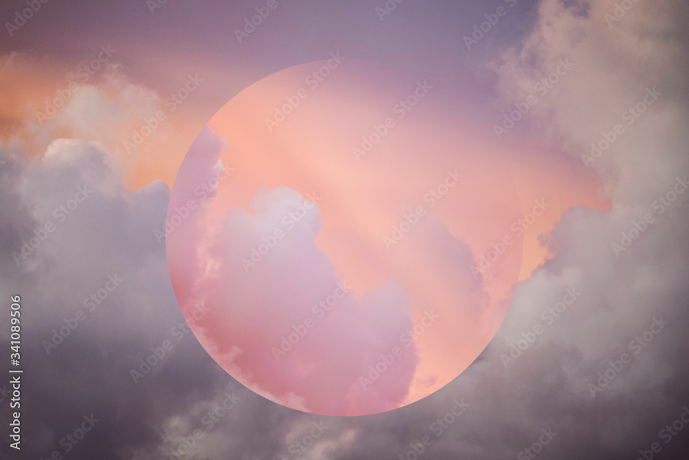 Pink clouds background