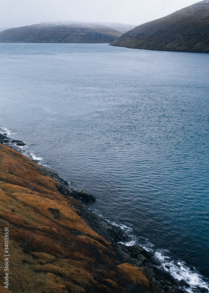 Peaceful lake in Faroe islands