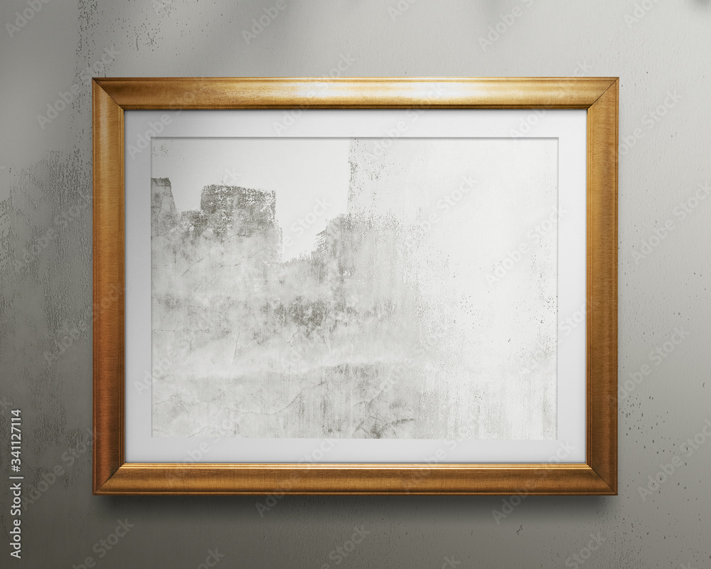 Golden frame mockup