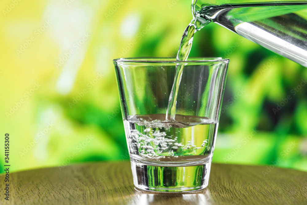 A glass of water macro shot