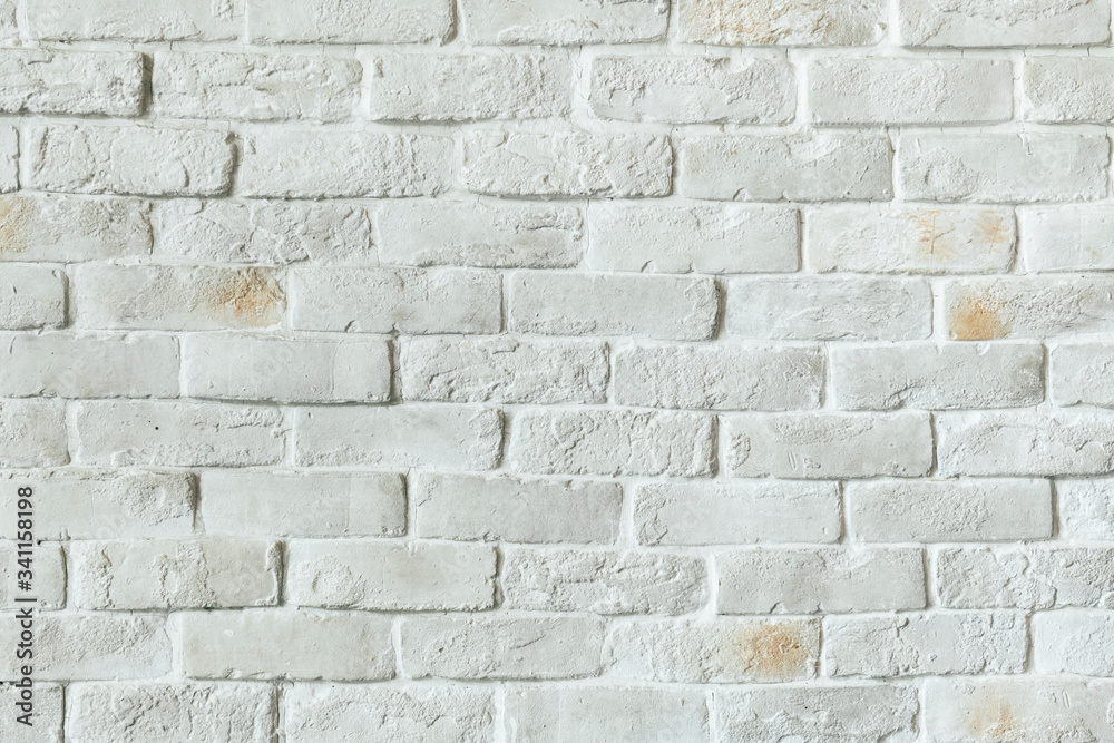 White brick wall background