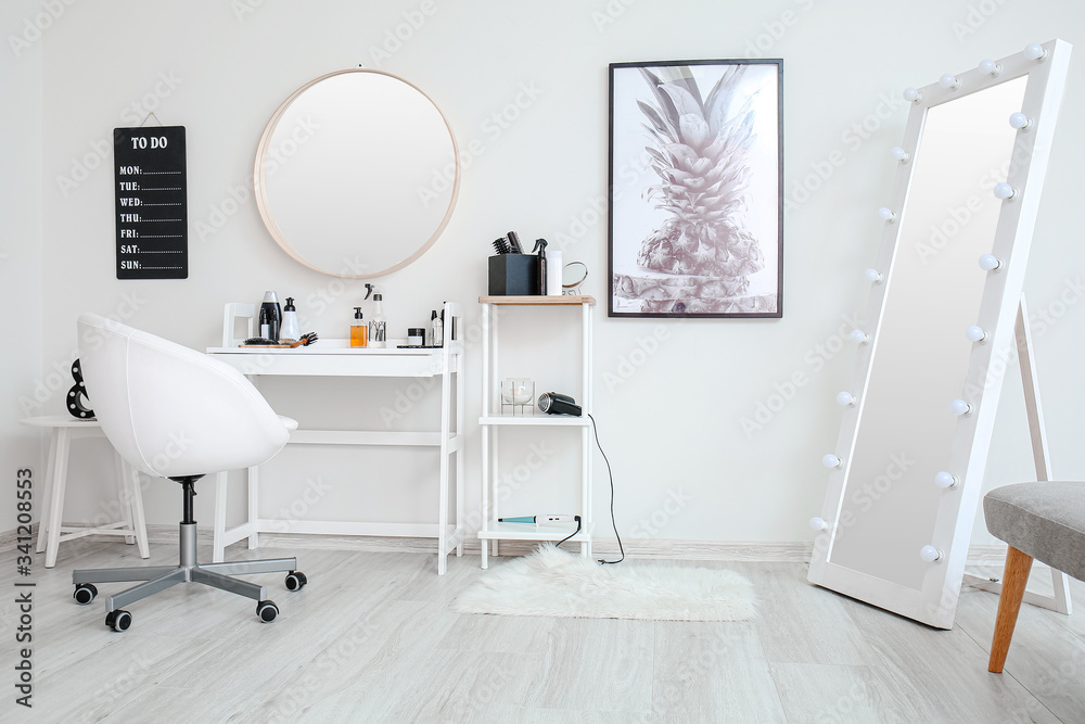 Stylish interior of modern hairdressing salon