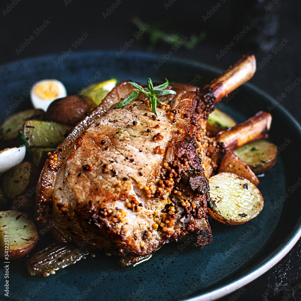 Pork and potato salad