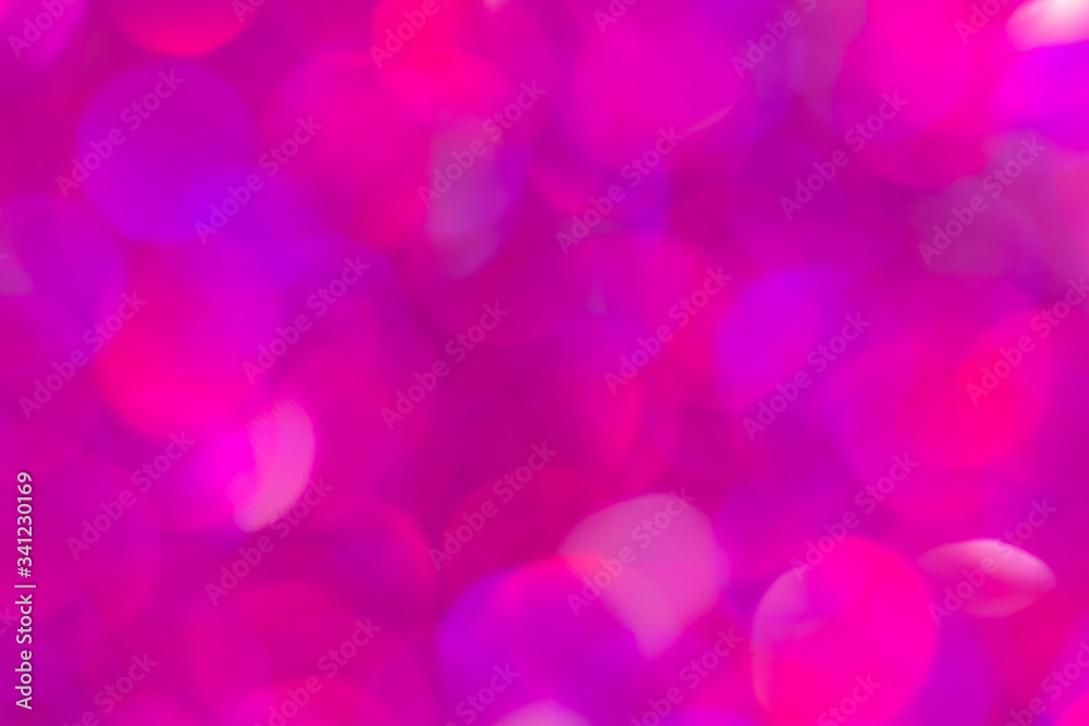 Abstract blurred pink bokeh lights background