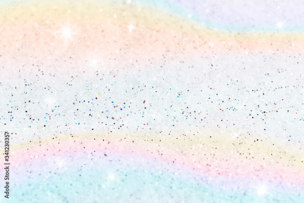 Pastel glittery rainbow background