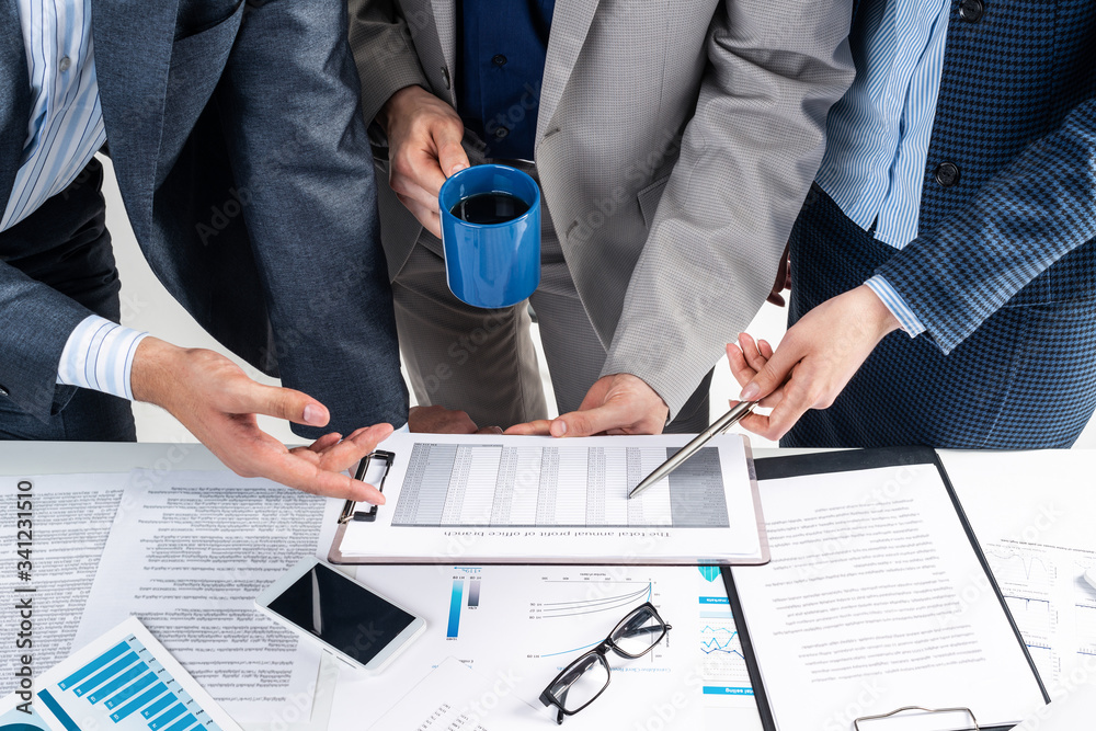 Group of people meeting in conference room