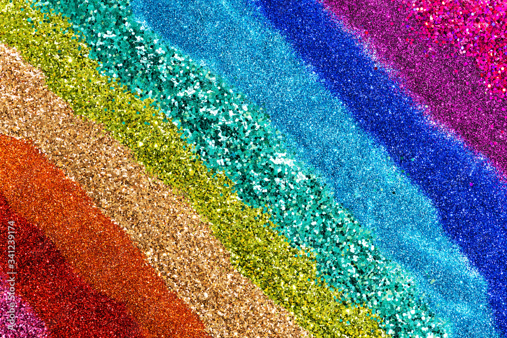 Colorful rainbow glitter background texture