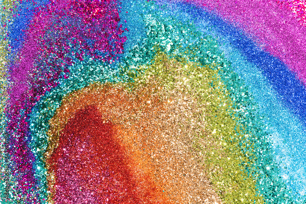 Colorful rainbow glitter background texture