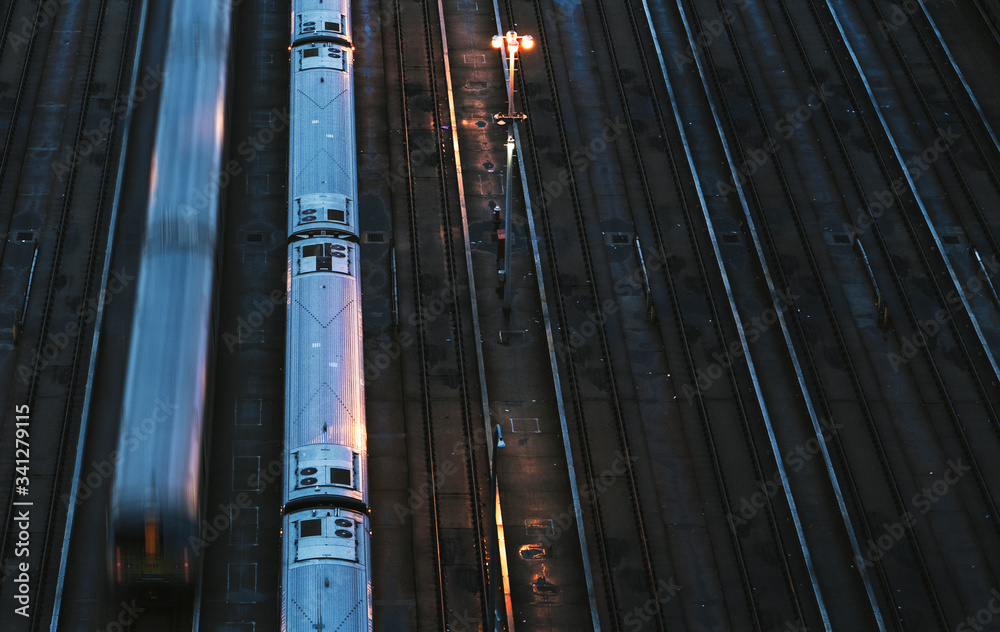 Railway drone view