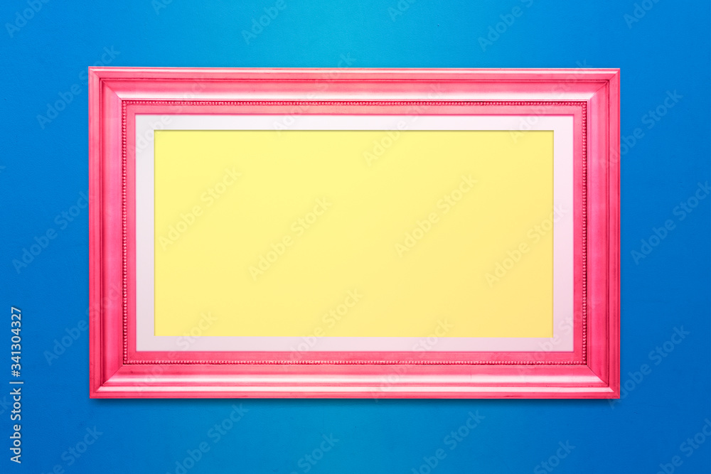 Pink blank frame mockup