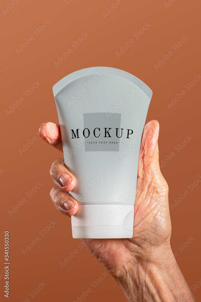 Facial cream tube mockup